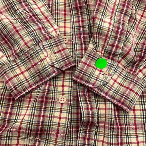 Territory Ahead Shirt Men 2XLarge Red Green Plaid Cotton Casual Work Chore Flaw - Picture 4 of 10